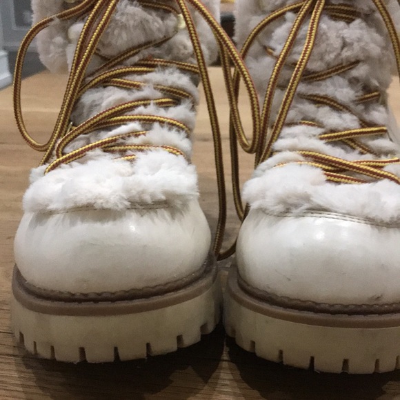 Francesca’s Fur Lace Up Booties - Picture 5 of 16